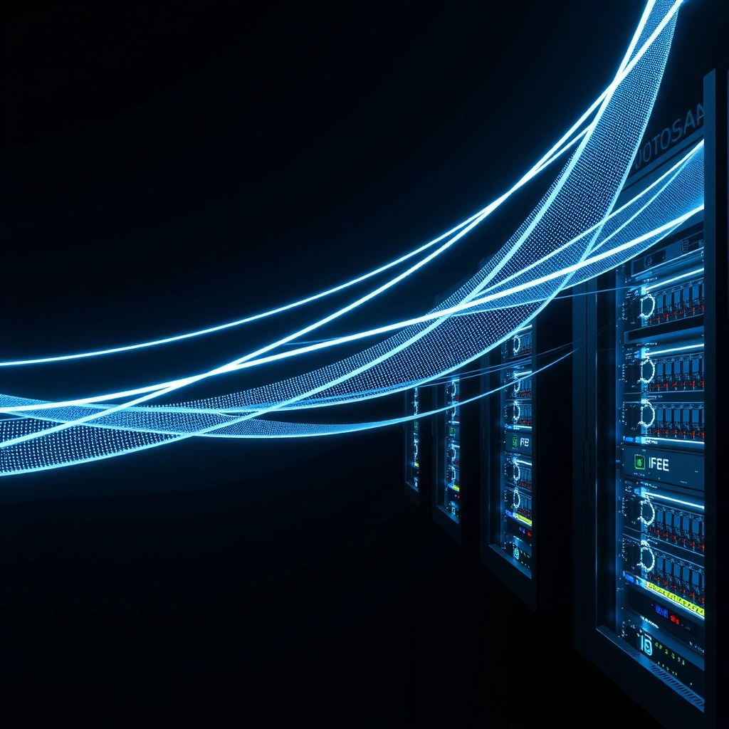 Fiber optic network background